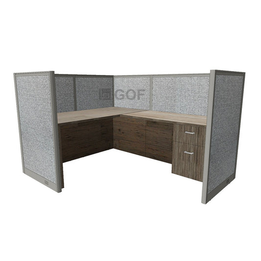 GOF 1 Person Workstation Cubicle (7'D x 6'W x 4'H)
