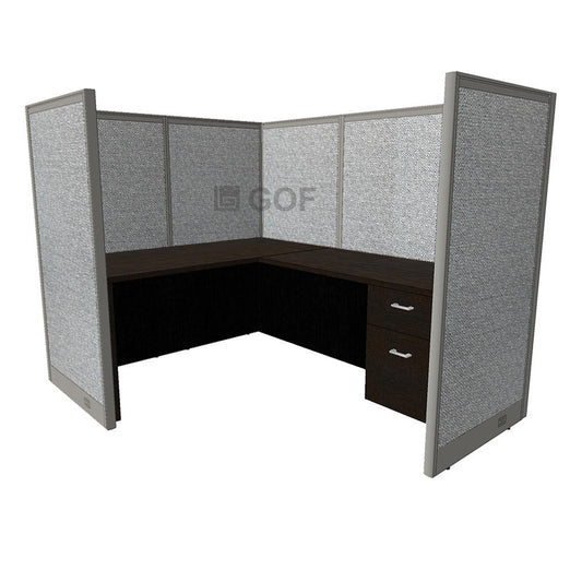 GOF 1 Person Workstation Cubicle (5'D x 6'W x 5'H)