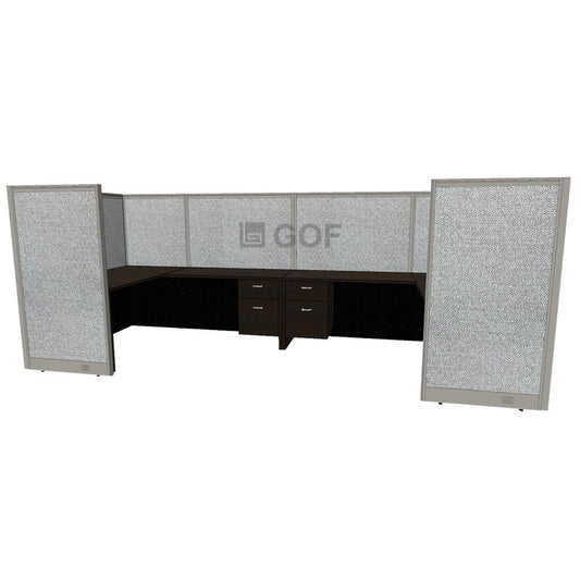 GOF 2 Person Workstation Cubicle (5.5'D x 13'W x 5'H)