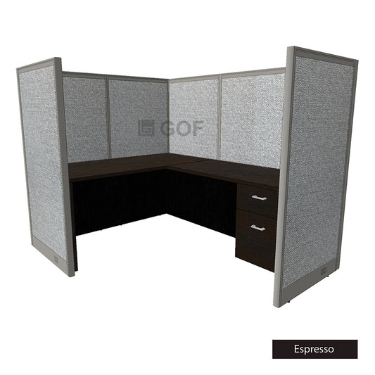GOF 1 Person Workstation Cubicle (6'D x 6'W x 5'H)