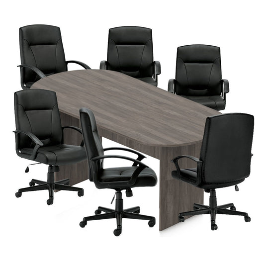 6ft, 8ft, 10ft Racetrack Conference Table and Chair (G11776B) Set