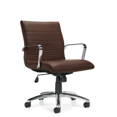 Customized Mid Back Luxhide Tilter Management Chair
