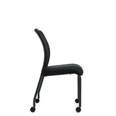 Armless Mesh Back Guest Chair with Casters