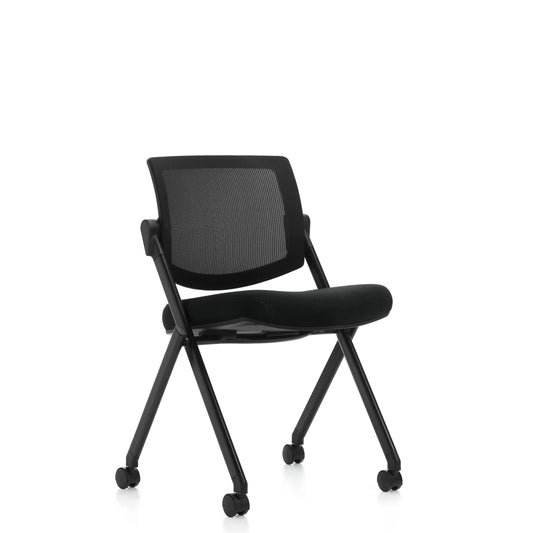 Armless Mesh Back Flip Seat Nesting Chair