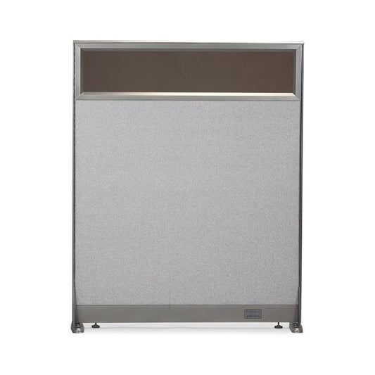 GOF 30"W x 48”/60”/72”H, Straight Line Freestanding Partial Glass Partition Package