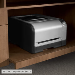 Princeton 27" High Credenza with Pulll-Out Equipment Tray-Left