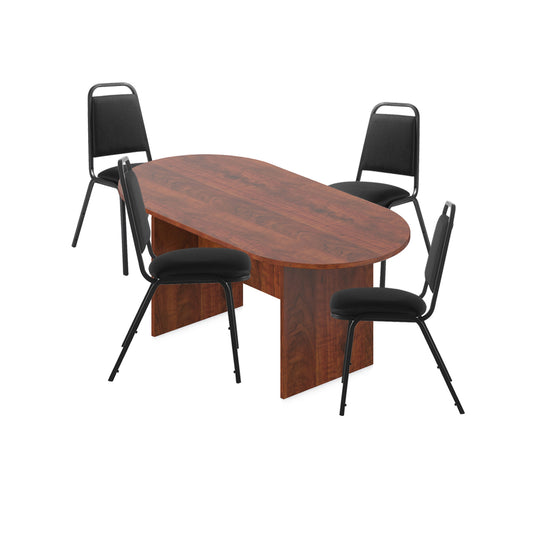 6ft, 8ft, 10ft Racetrack Conference Table and Chair (G11934) Set