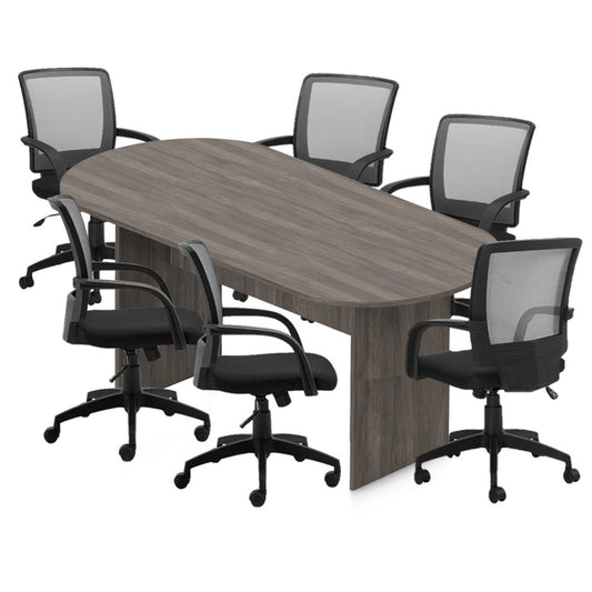 6ft, 8ft, 10ft Racetrack Conference Table and Chair (G10900B) Set