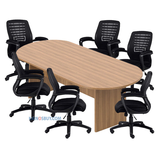 6ft, 8ft, 10ft Racetrack Conference Table and Chair (G11750B) Set