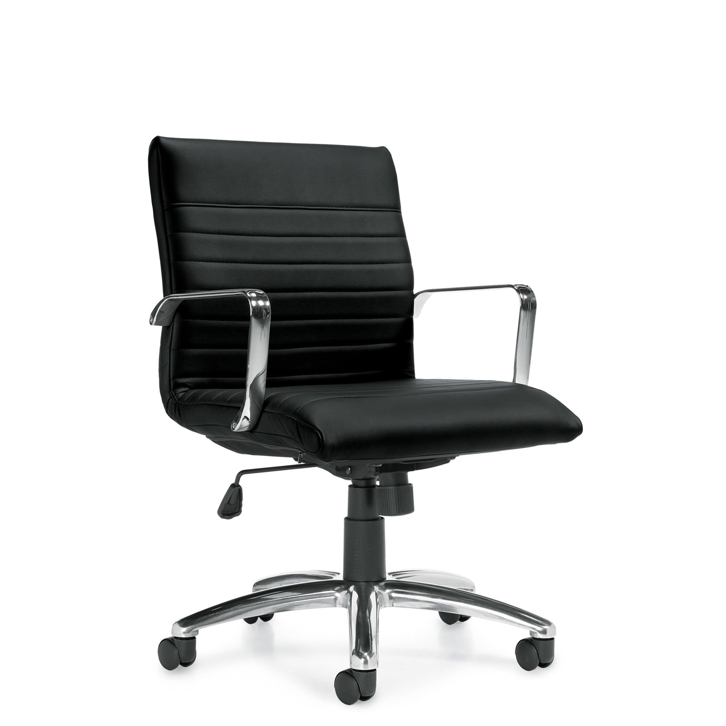 Customized Mid Back Luxhide Tilter Management Chair G11734-5 - Kainosbuy.com