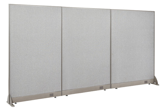 GOF 108"W x 48”/60”/72”H, Straight Line Freestanding Fabric Partition Package