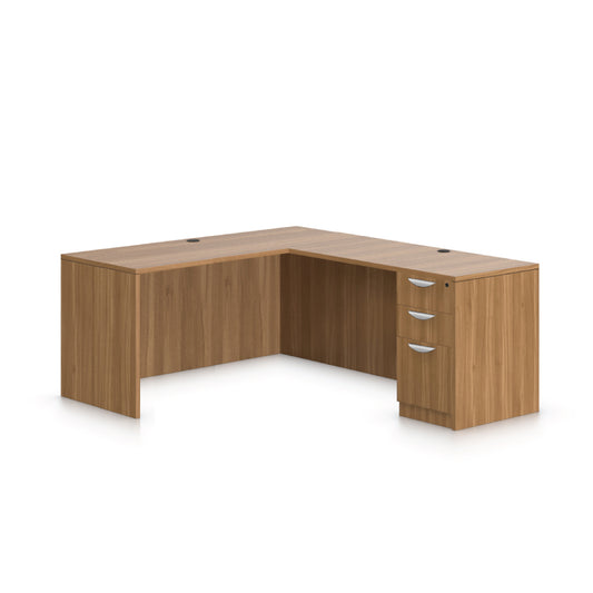 L66D - 5.5' x 6' L-Shape Workstation(Credenza Shell with B/B/F Pedestal) - Kainosbuy.com