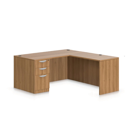 L66D - 5.5' x 6' L-Shape Workstation(Rectangular Desk with B/B/F Pedestal) - Kainosbuy.com