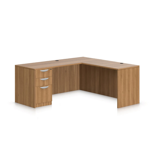 L71B - 6' x 5' L-Shape Workstation(Credenza Shell with B/B/F Pedestal) - Kainosbuy.com
