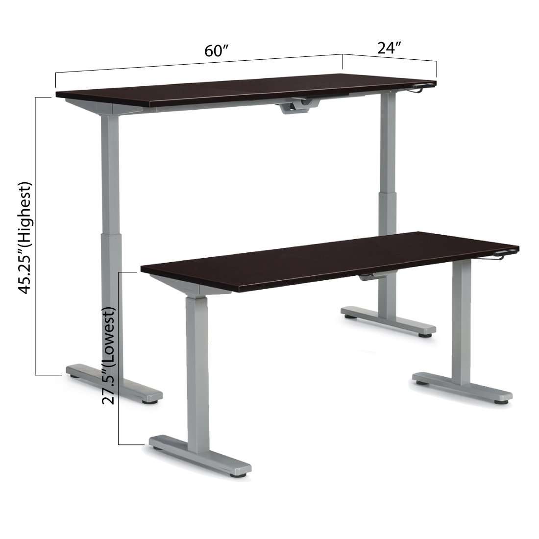 Height Adjustable Desk 60" x 24" - Kainosbuy.com