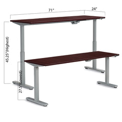 Height Adjustable Desk 71" x 24" - Kainosbuy.com