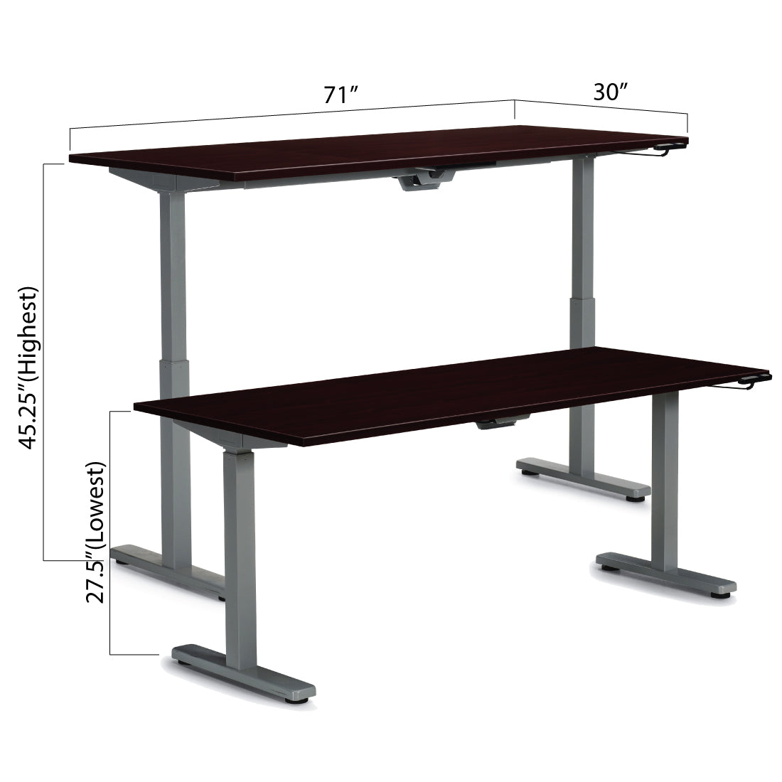 Height Adjustable Desk 71" x 30" - Kainosbuy.com