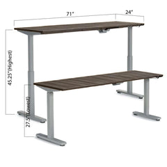 Height Adjustable Desk 71" x 24" - Kainosbuy.com