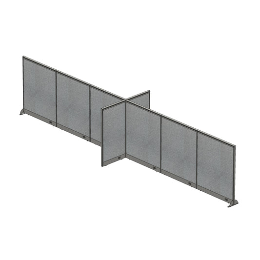 GOF 60"D x 288"W x 48”/60”/72”H, X-Shaped Freestanding Fabric Partition Package