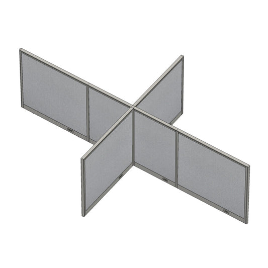 GOF Office X-Shaped Partition 96D x 156W x 48H - Kainosbuy.com