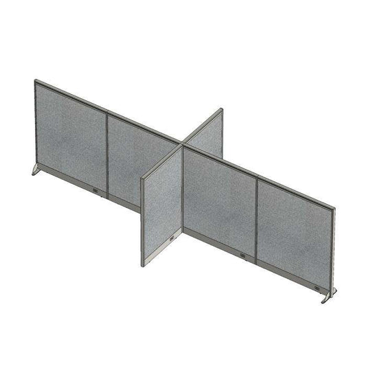 GOF 72"D x 192"W x 48”/60”/72”H, X-Shaped Freestanding Fabric Partition Package