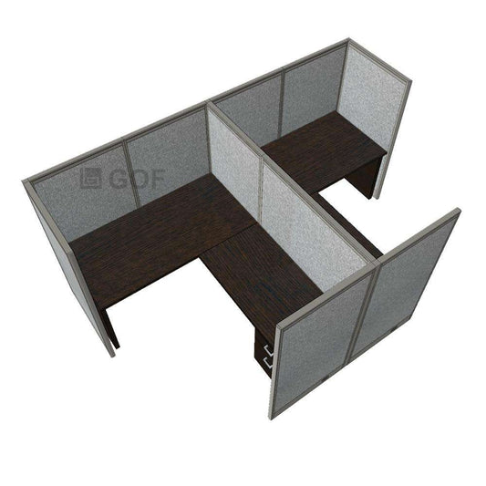 GOF Double 2 Person Workstation Cubicle (11'D x 6'W x 5'H)