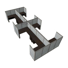 GOF Double 8 Person Workstation Cubicle (C-12'D x 24'W x 5'H) / Office Partition, Room Divider - Kainosbuy.com