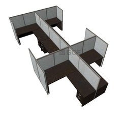 GOF Double 6 Person Workstation Cubicle (12'D x 18'W x 5'H)