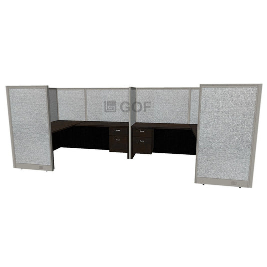 GOF 2 Person Separate Workstation Cubicle (5.5'D  x 13'W x 5'H-W)