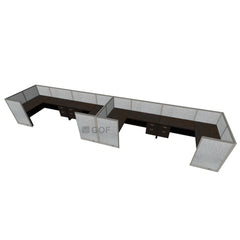 GOF 4 Person Workstation Cubicle (5'D  x 26'W x 4'H)