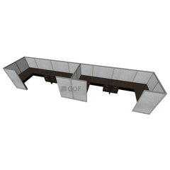 GOF 4 Person Workstation Cubicle (5'D  x 26'W x 5'H)