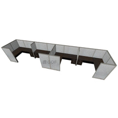 GOF 4 Person Separate Workstation Cubicle (C-6'D x 24'W x 5'H -W)