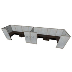 GOF 4 Person Workstation Cubicle (5.5'D  x 24'W x 6'H)