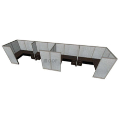 GOF 4 Person Separate Workstation Cubicle (5'D x 26'W x 6'H -W)