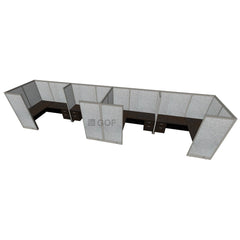 GOF 4 Person Separate Workstation Cubicle (5.5'D x 26'W x 6'H -W)