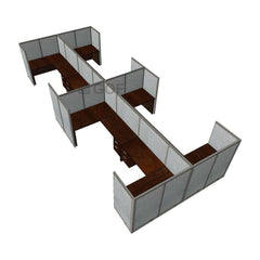 GOF Double 8 Person Workstation Cubicle (C-12'D x 24'W x 5'H) / Office Partition, Room Divider - Kainosbuy.com