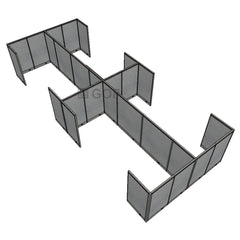 GOF Double 8 Person Workstation Cubicle (C-12'D x 24'W x 5'H) / Office Partition, Room Divider - Kainosbuy.com