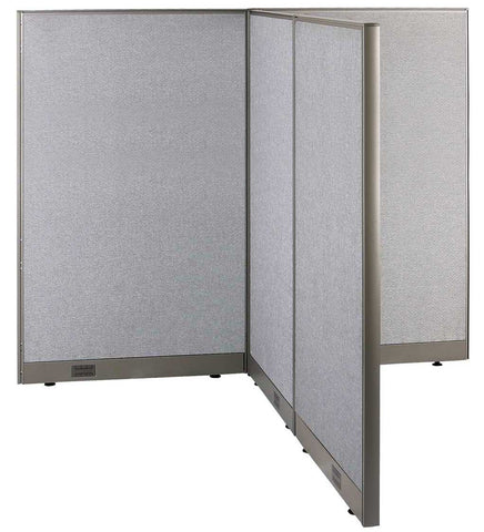 GOF 72"D x 60"W x 48”/60”/72”H, T-Shaped Freestanding Fabric Partition