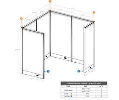 GOF 1 Person Workstation Cubicle (6'D x 6'W x 6'H)