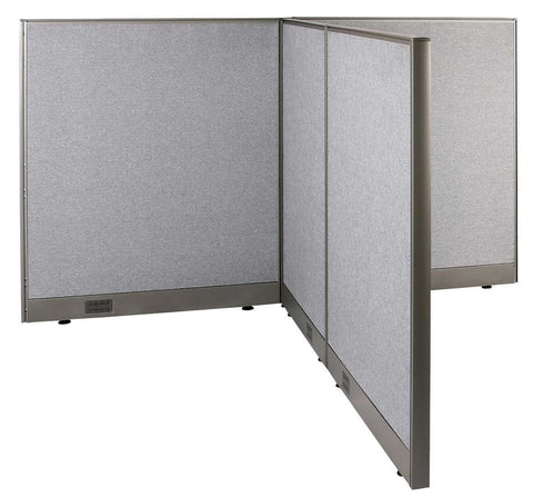 GOF 66"D x 72"W x 48”/60”/72”H, T-Shaped Freestanding Fabric Partition