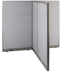 GOF 66"D x 72"W x 48”/60”/72”H, T-Shaped Freestanding Fabric Partition
