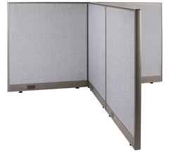 GOF 72"D x 72"W x 48”/60”/72”H, T-Shaped Freestanding Fabric Partition