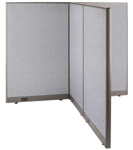 GOF 72"D x 72"W x 48”/60”/72”H, T-Shaped Freestanding Fabric Partition