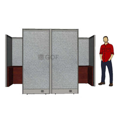 GOF Double 2 Person Workstation Cubicle (11'D x 6.5'W x 6'H)