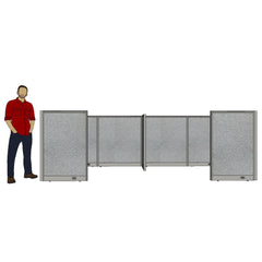 GOF 2 Person Separate Workstation Cubicle (6'D  x 14'W x 4'H -W)