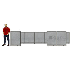 GOF 3 Person Separate Workstation Cubicle (5.5'D x 18'W x 4'H -W)