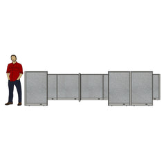 GOF 3 Person Separate Workstation Cubicle (5'D x 19.5'W x 4'H -W)