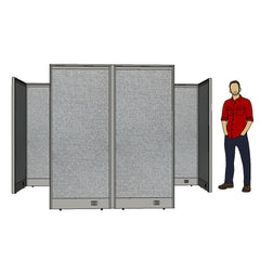 GOF Double 2 Person Workstation Cubicle (12'D x 6'W x 6'H)