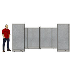 GOF 2 Person Separate Workstation Cubicle (6'D  x 14'W x 6'H -W)