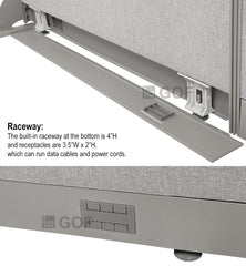 GOF 36”W x 60”H Single Partial Glass Panel